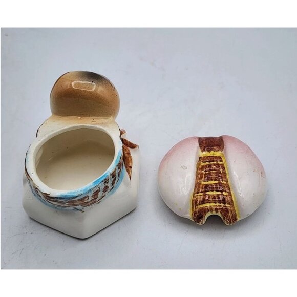 Vintage Ceramic Bee Condiment Honey Pot With Lid - Picture 13 of 14
